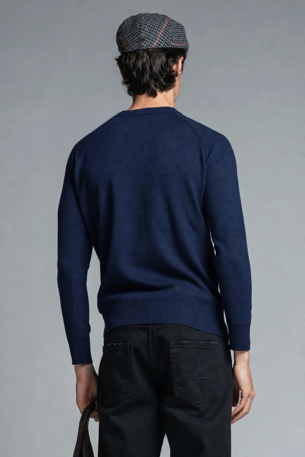 Maglia girocollo taglio felpa Rory blu