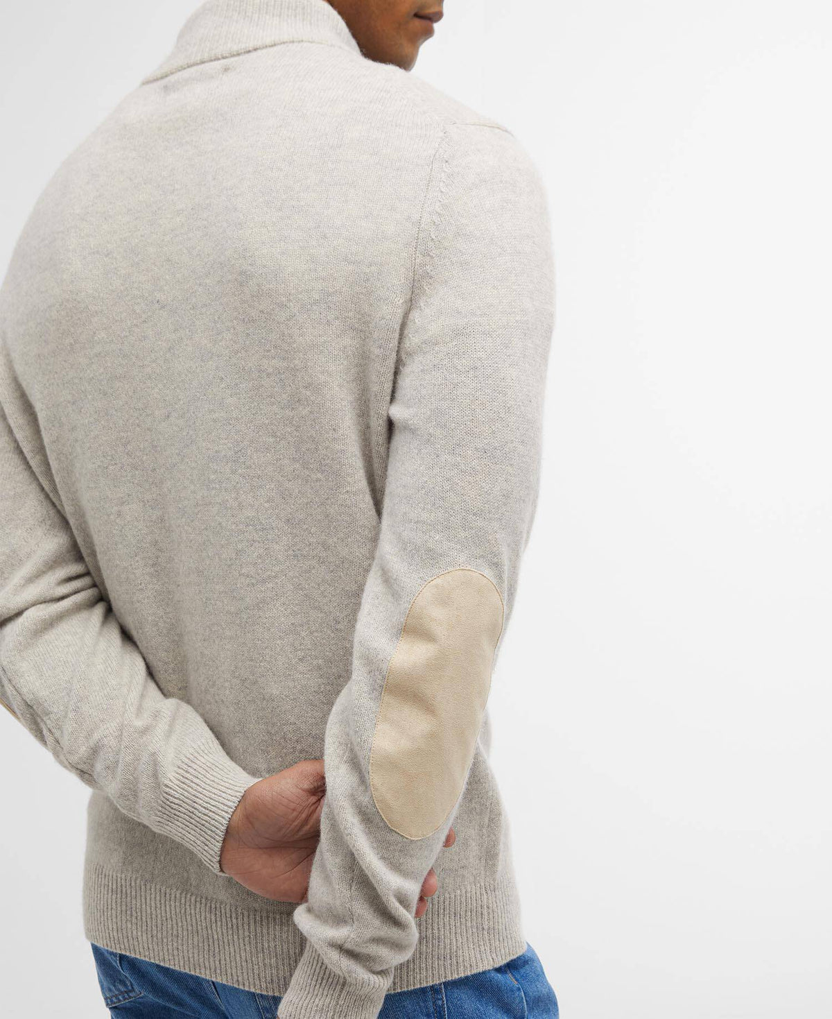 Maglia mezza zip con toppa sul gomito Pearl