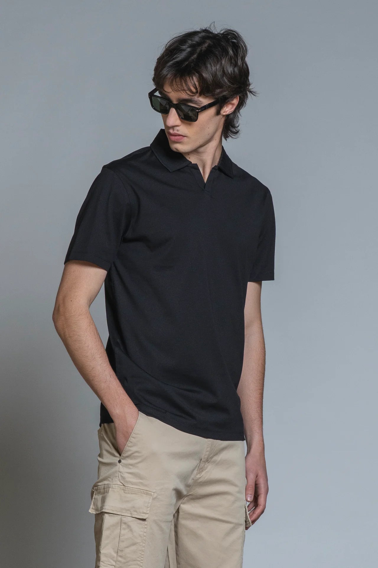 Polo skipper mercerizzata jamie Nero