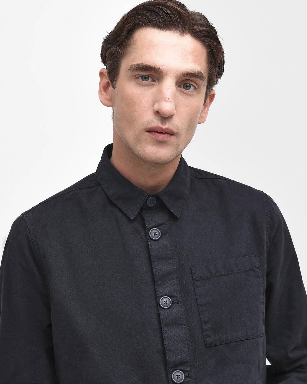 Overshirt Washed Cotton Blu