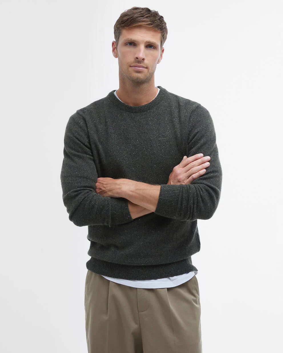 Maglia girocollo Essential Tisbury verde