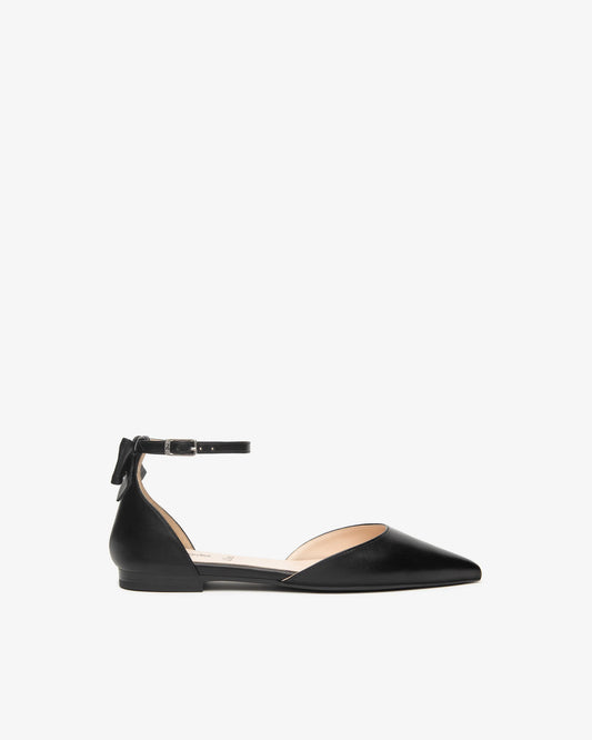 Scarpetta t.10 cinturino e fiocchetto E615542D nero