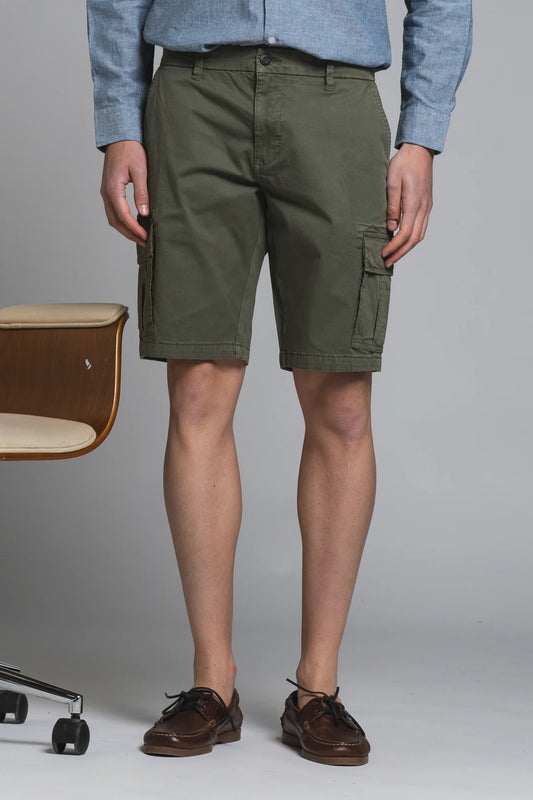 Bermuda cargo Danny cotone verde militare