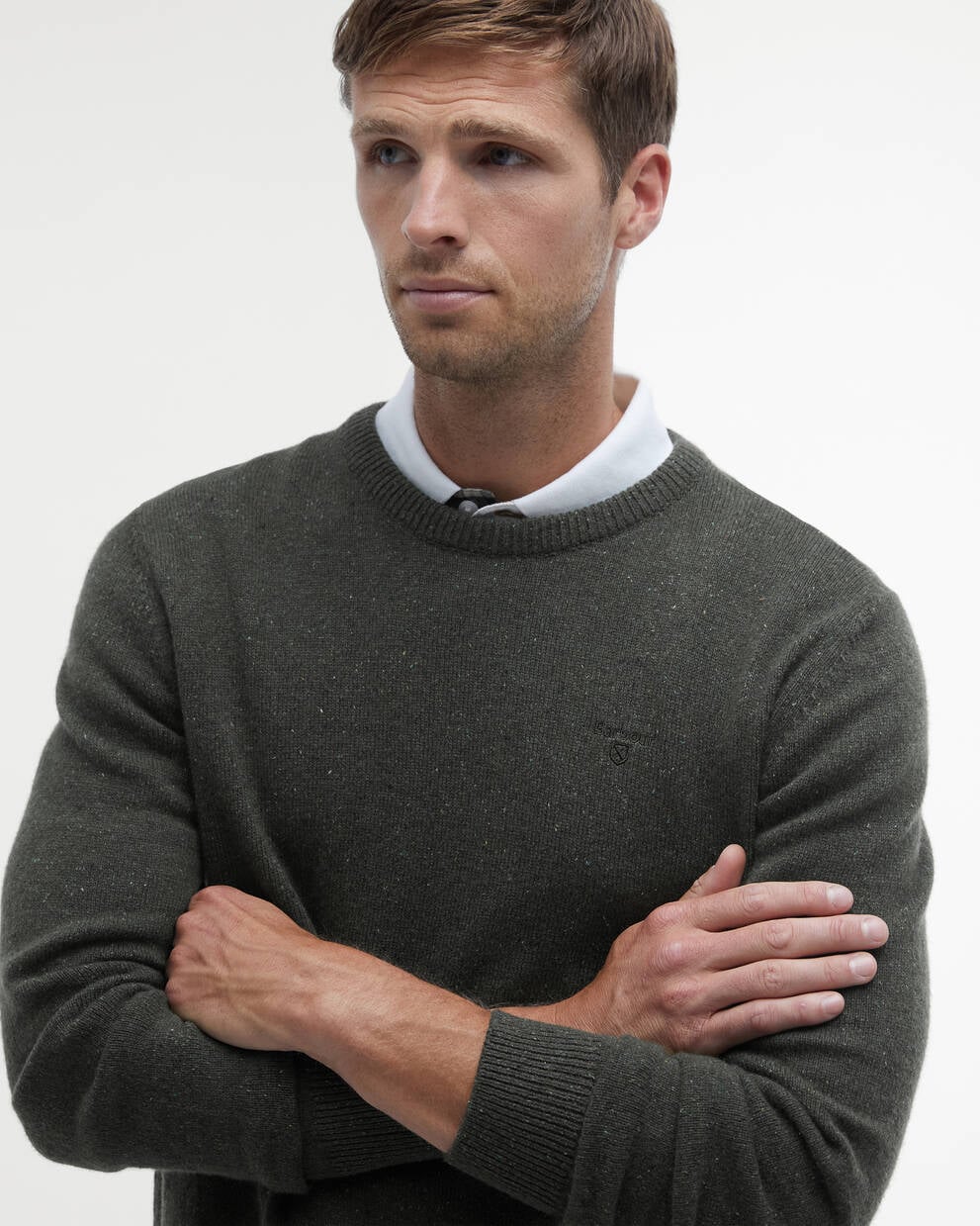 Maglia girocollo Essential Tisbury verde