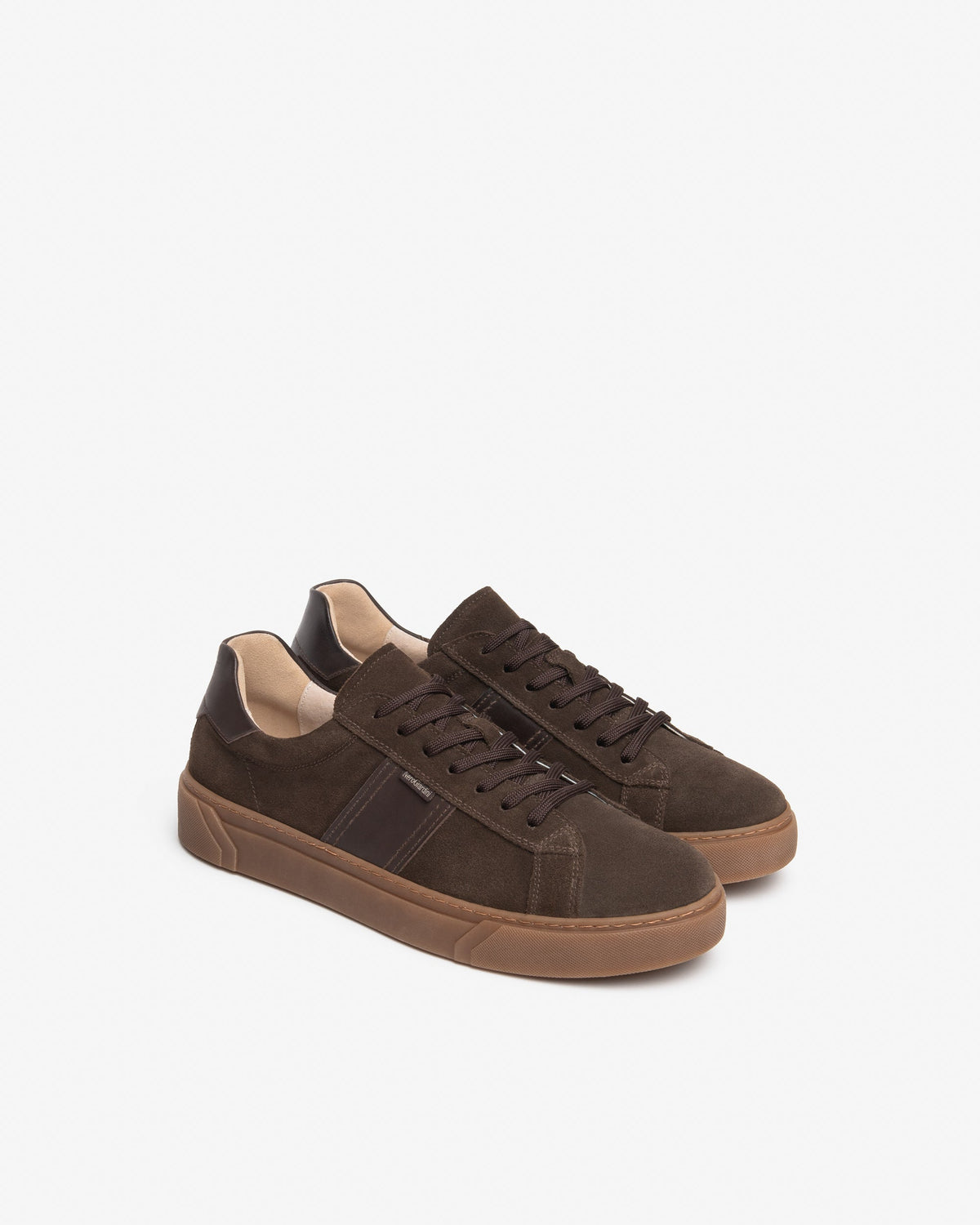 Sneaker in camoscio e pelle I601360U Moro