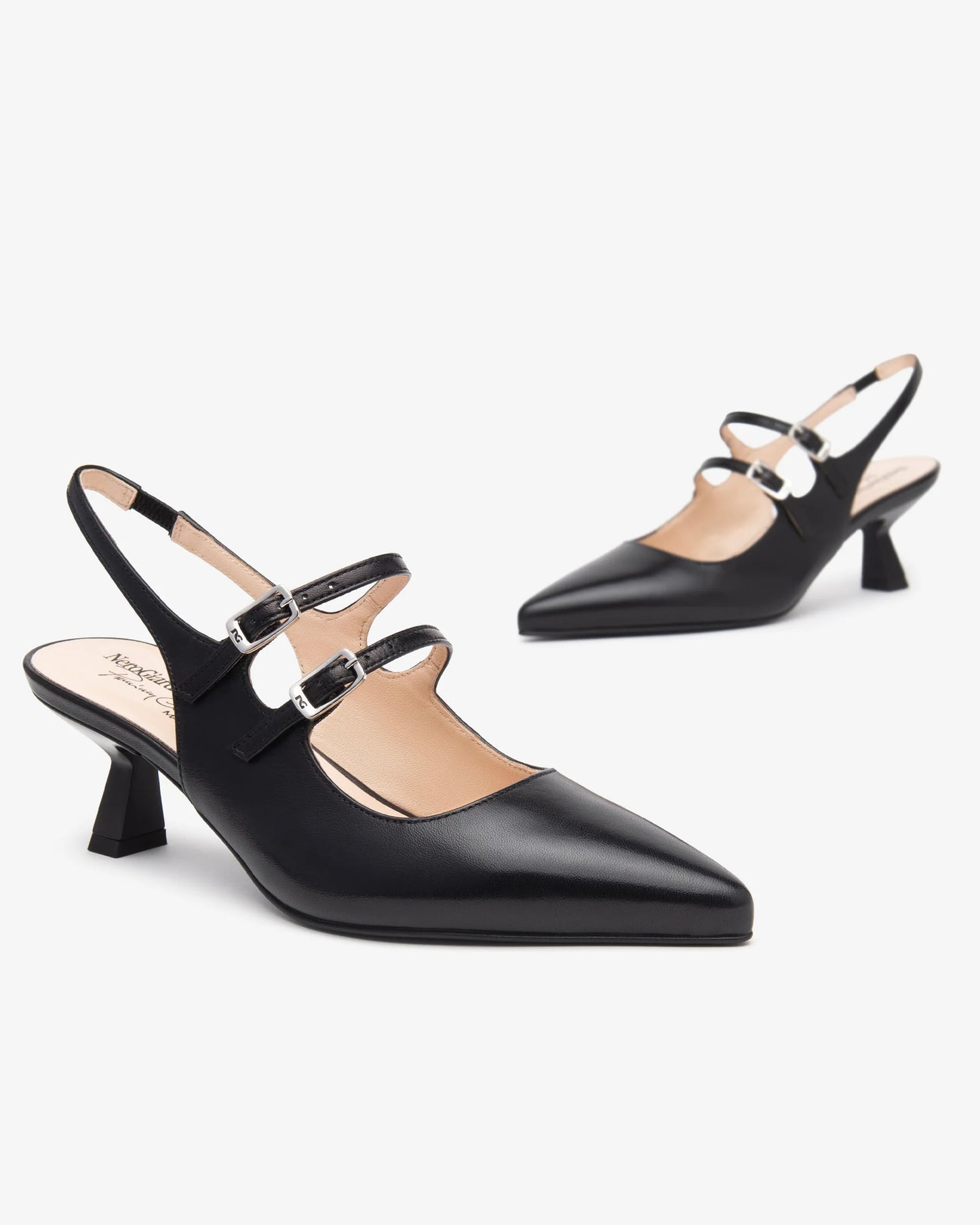 Sling-Back in Pelle E615410DE nero