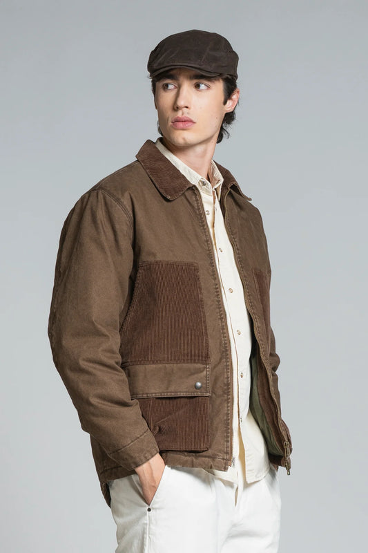 Giacca in canvas Wood marrone