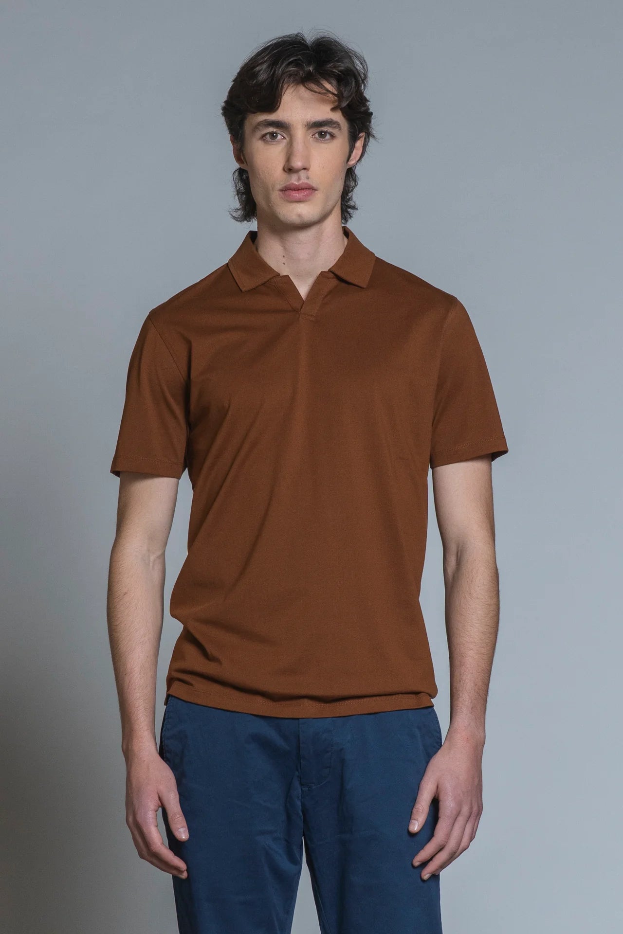 Polo skipper mercerizzata jamie Tabacco
