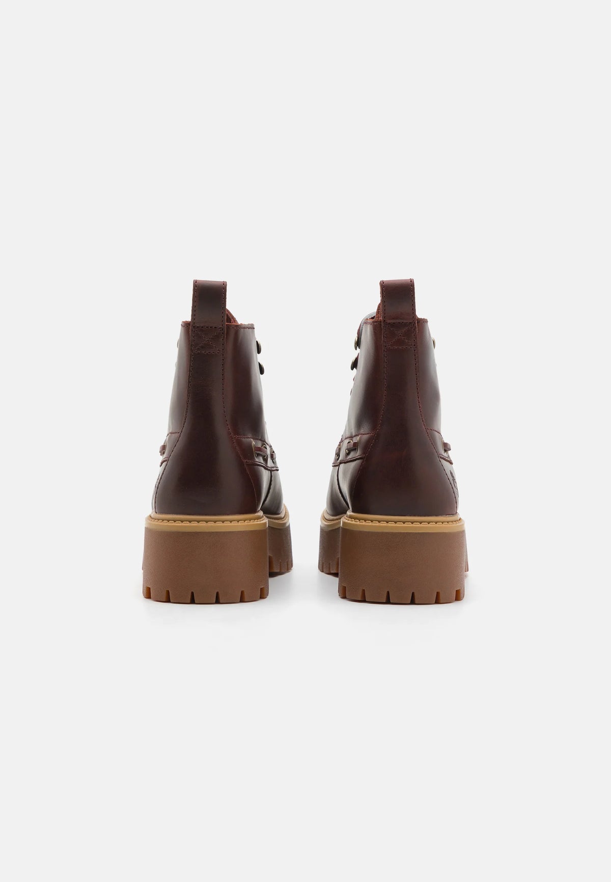 Stivale Sfrangiato con Plateau Stone Street da Donna marrone