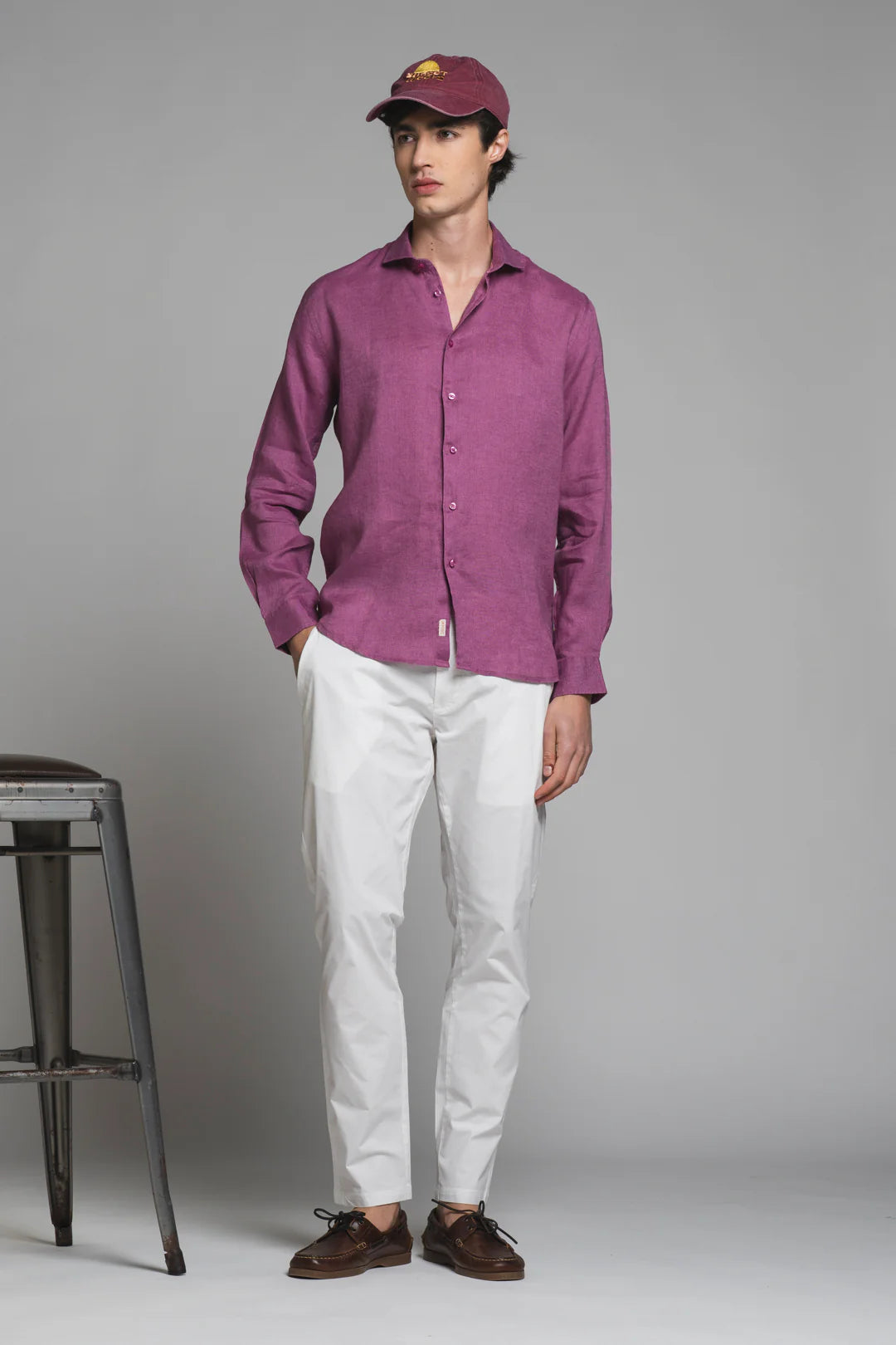 Camicia Riley 100%Lino Cipolla