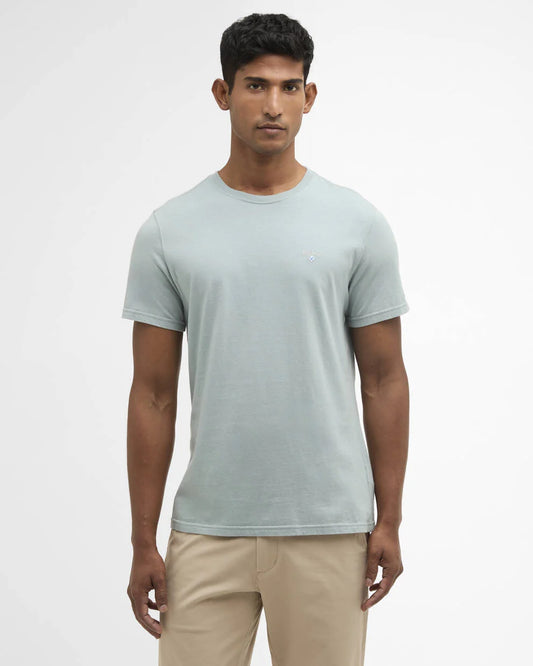 T-Shirt sport-Tartan blu salvia