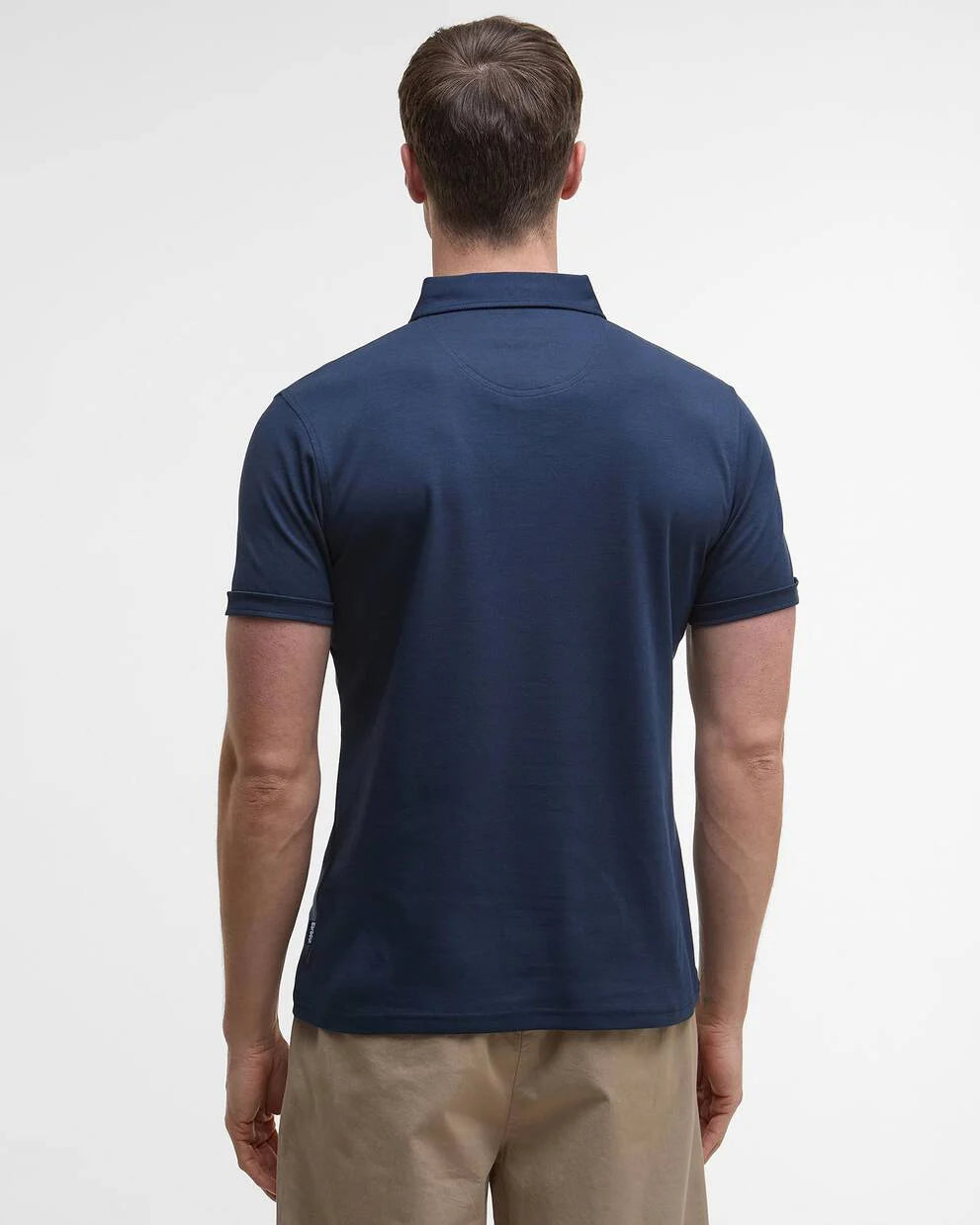 Polo Corpatch a maniche corte leggermente aderente blu
