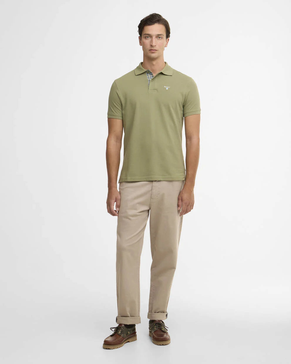 Polo in cotone piquet verde chiaro