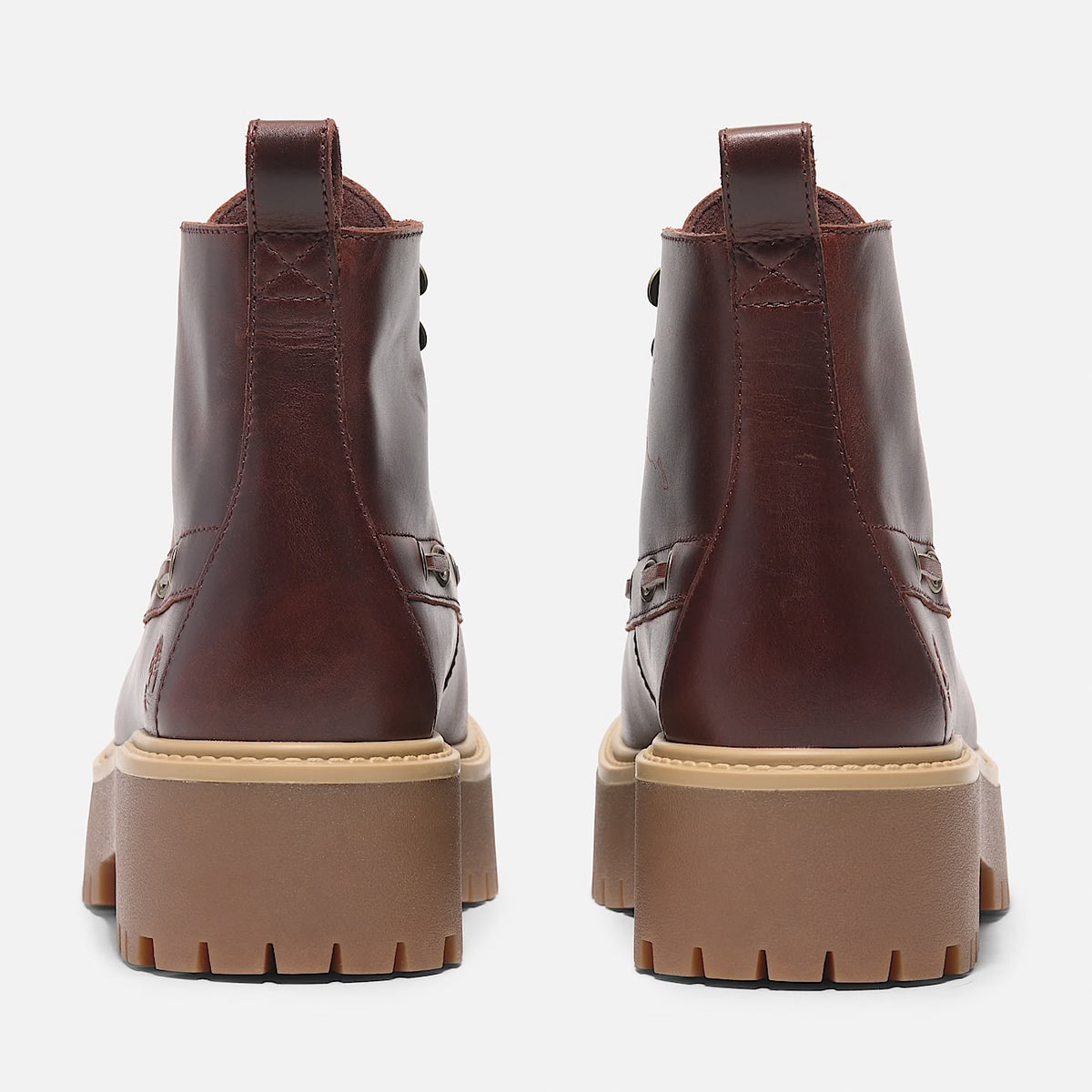 Stivale Sfrangiato con Plateau Stone Street da Donna marrone