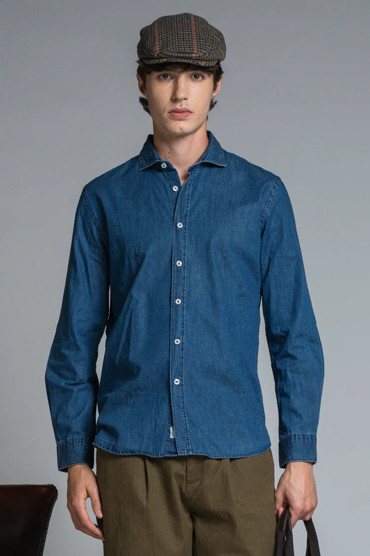 Camicia in denim Riley blu