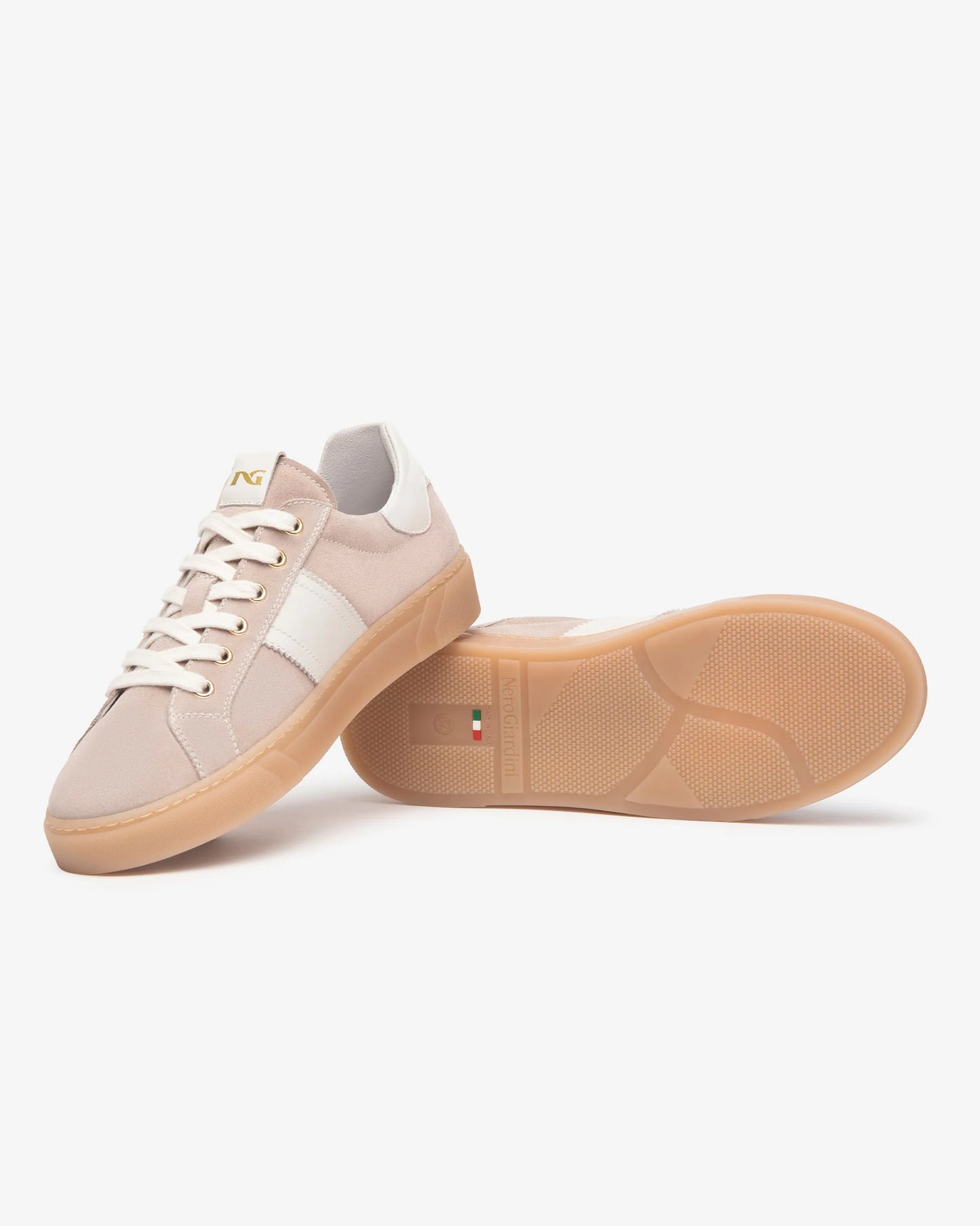 Sneakers Donna in Suede e Pelle E513005D cipria