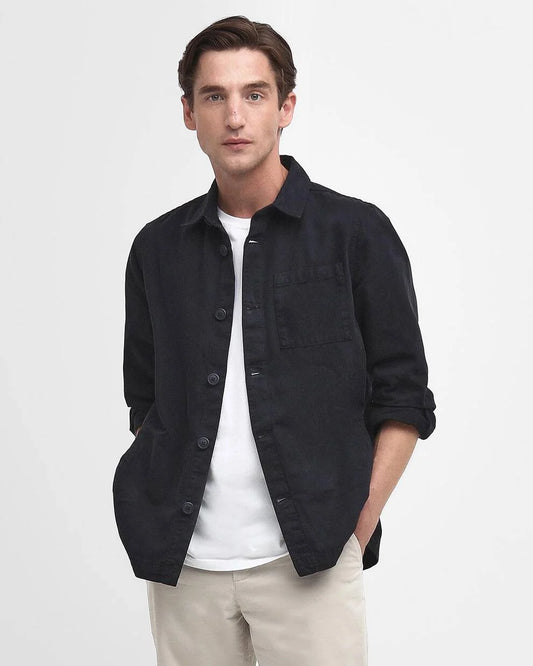 Overshirt Washed Cotton Blu