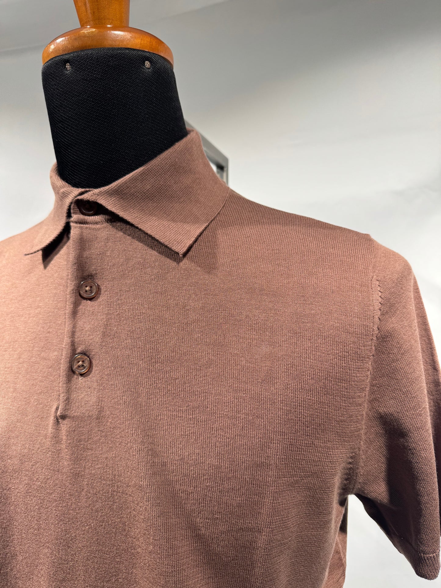 Polo filo di cotone F14 tabacco