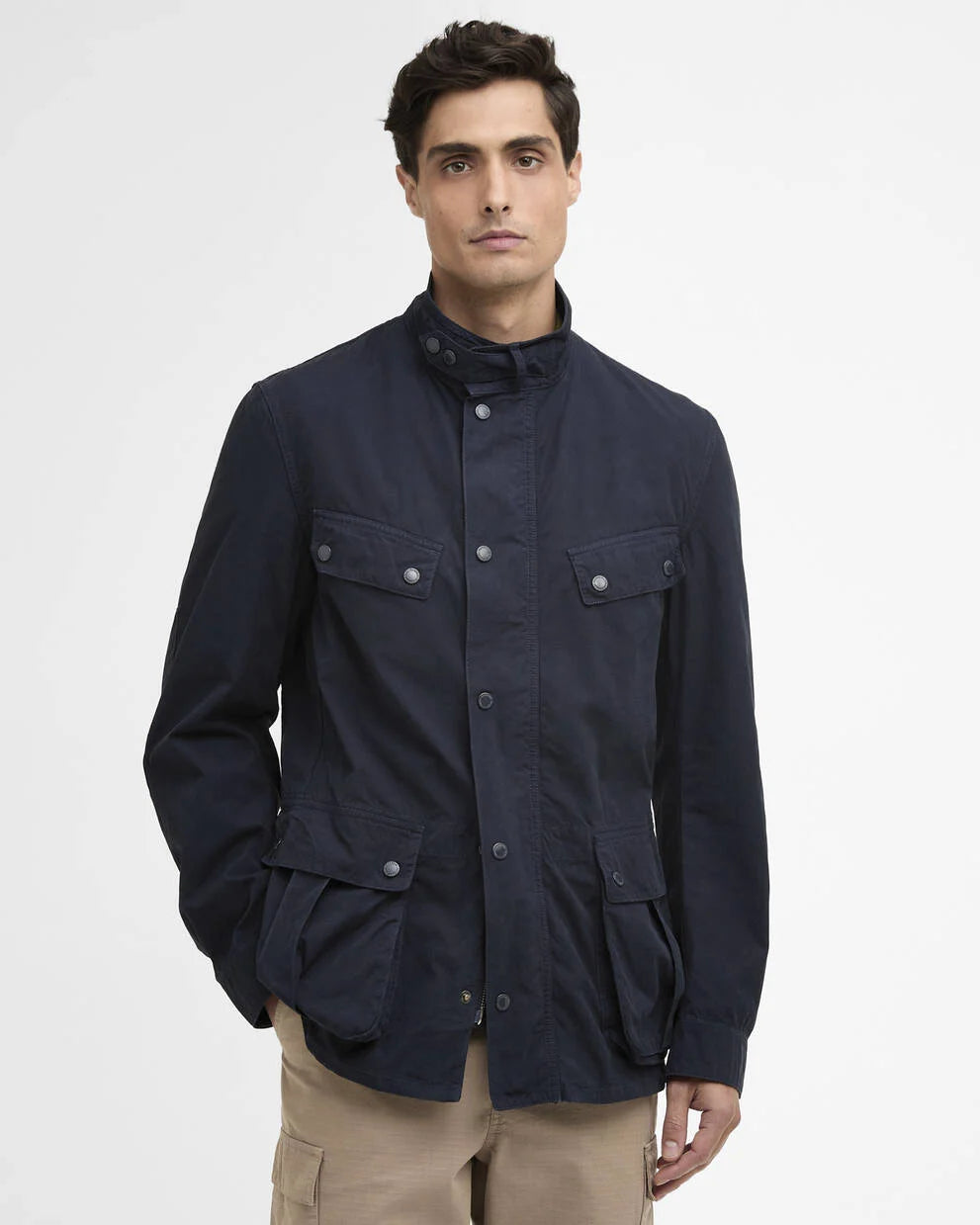 Giacca casual Duke tinta in Capo blu navy