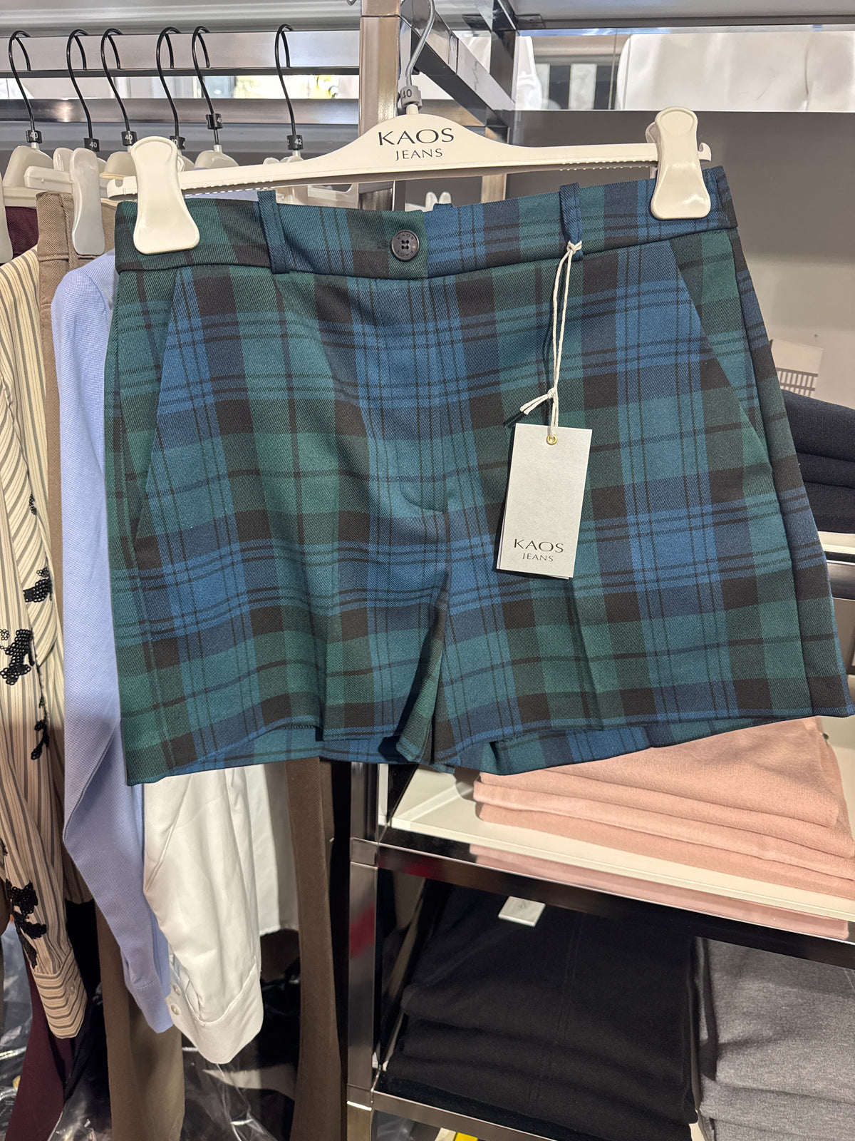 Shorts tartan SIjco016 blu