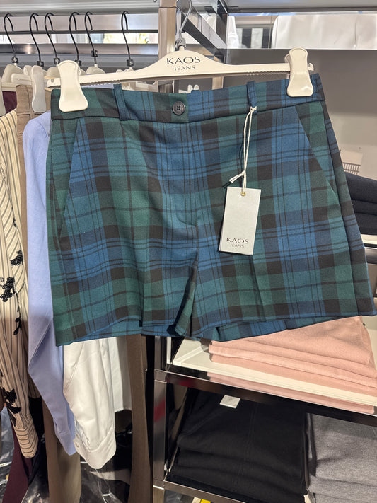 Shorts tartan SIjco016 blu