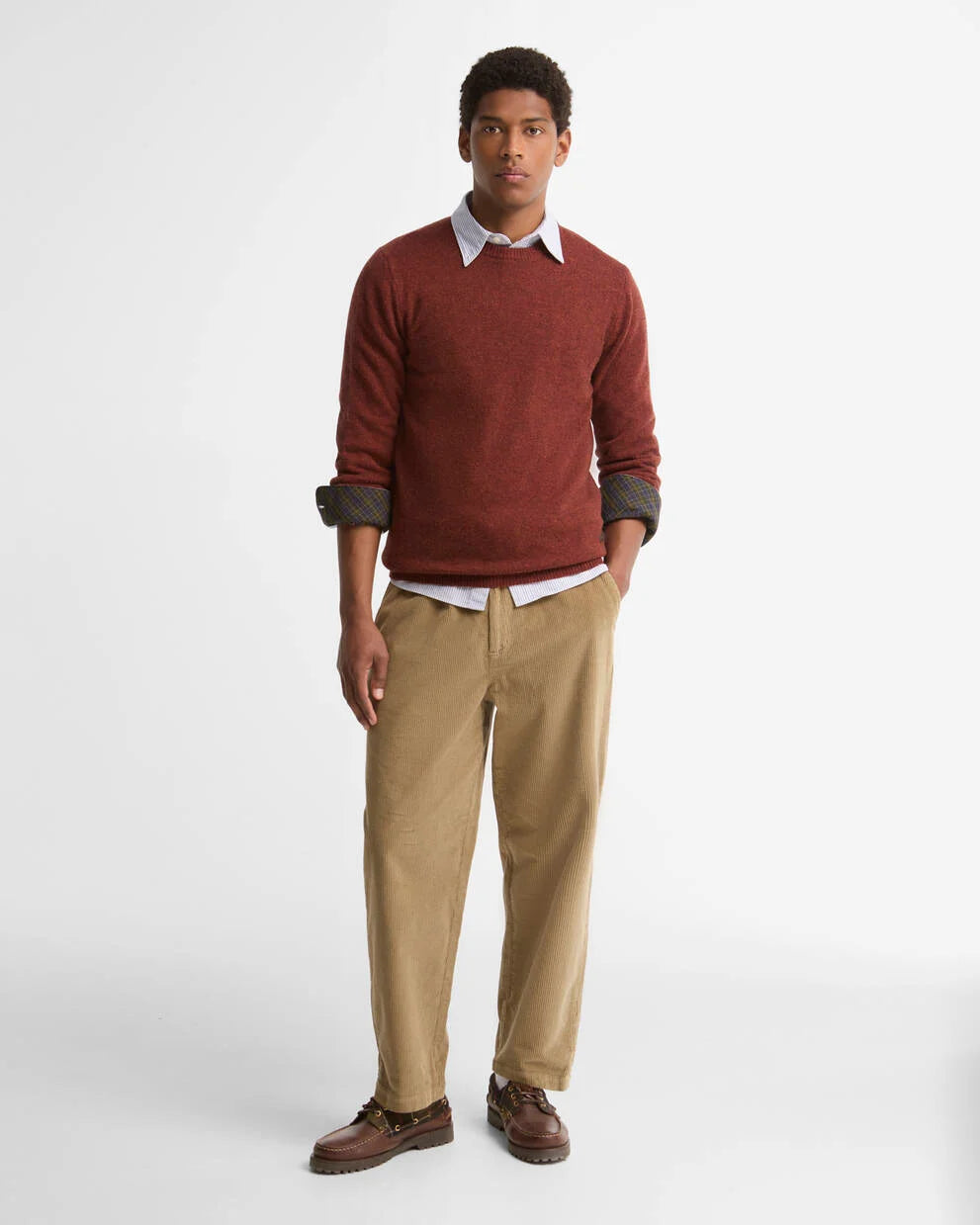 Maglia girocollo Essential toppe mattone