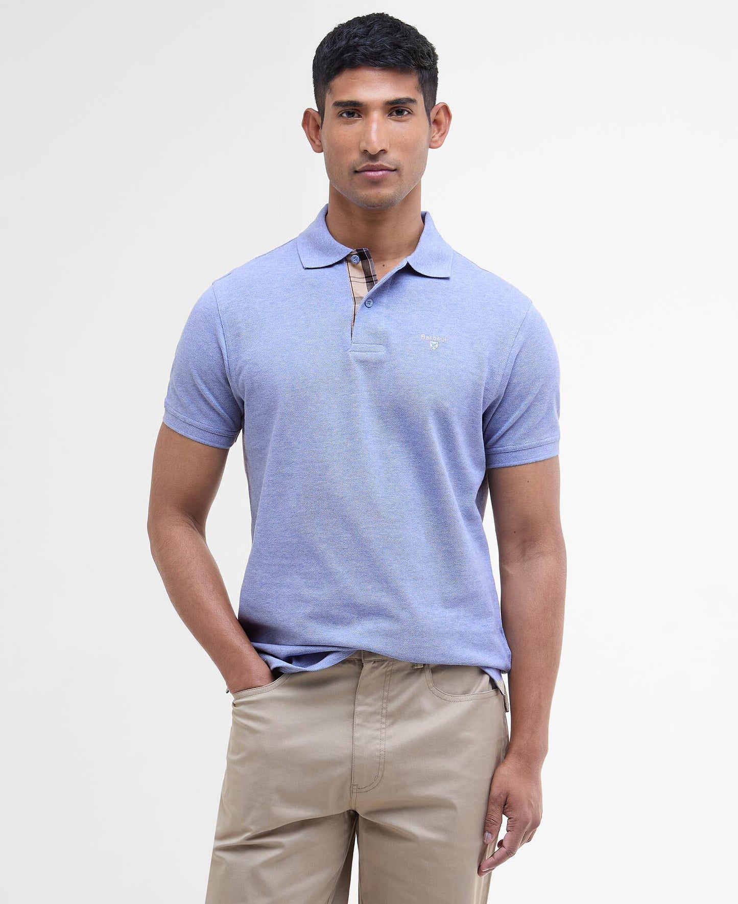 Polo in cotone piquet verde celeste