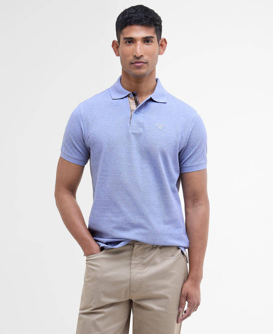 Polo in cotone piquet verde celeste
