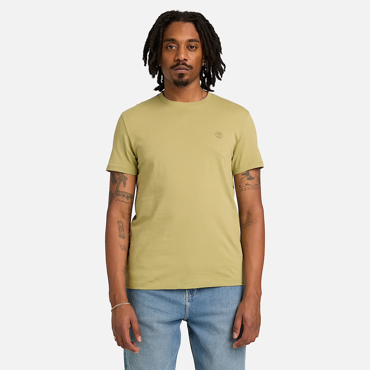 T-shirt basic slim fit manica corta Salvia