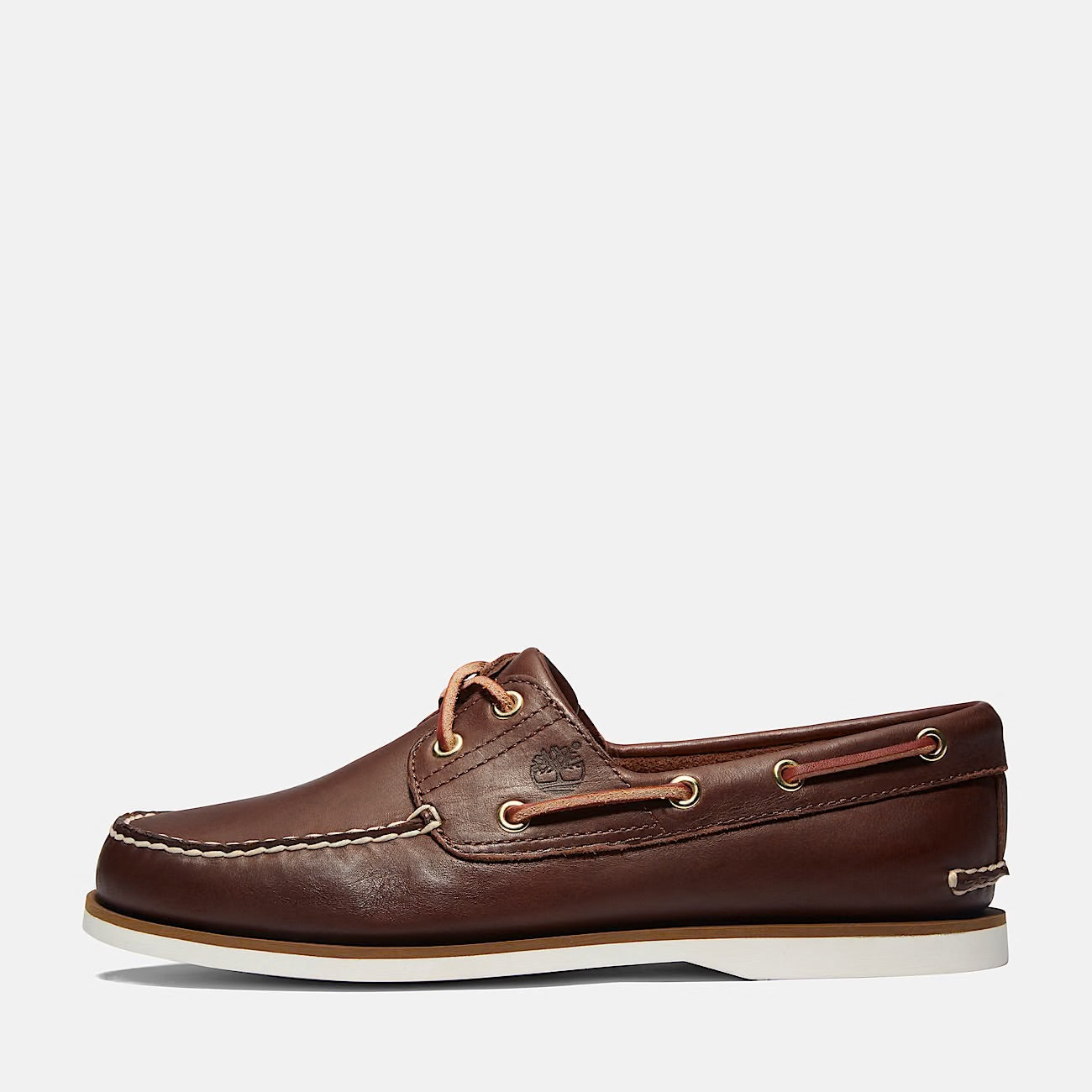 Scarpa da Barca Classic Uomo marrone fondo bianco