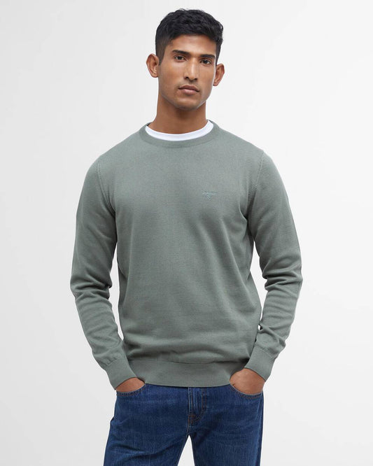 Maglia girocollo in PimaCotton verde