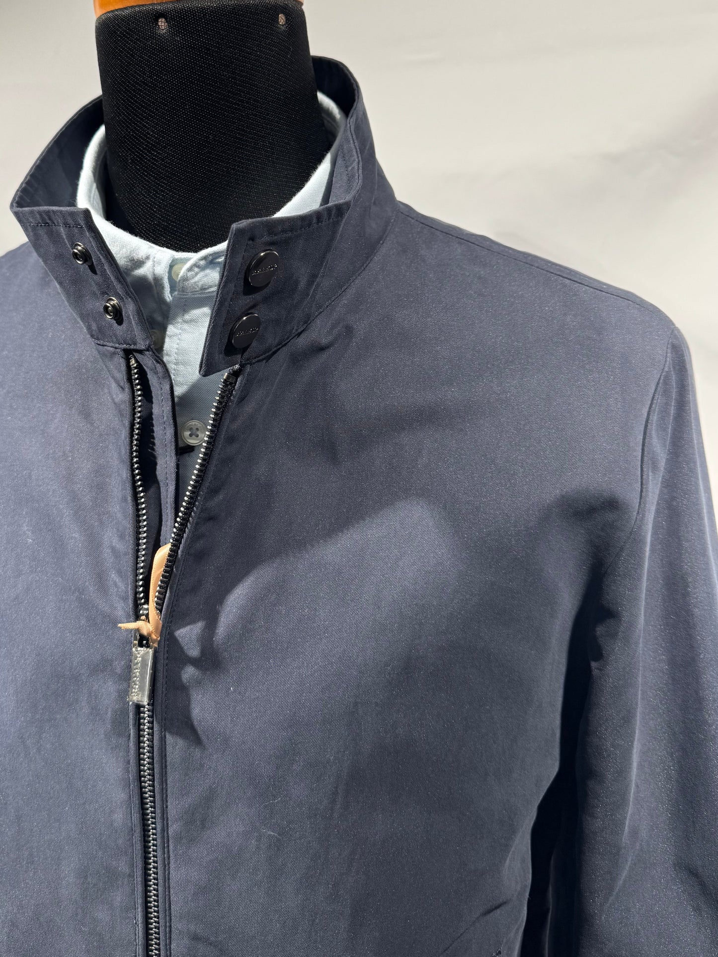 Bomber in cotone blu