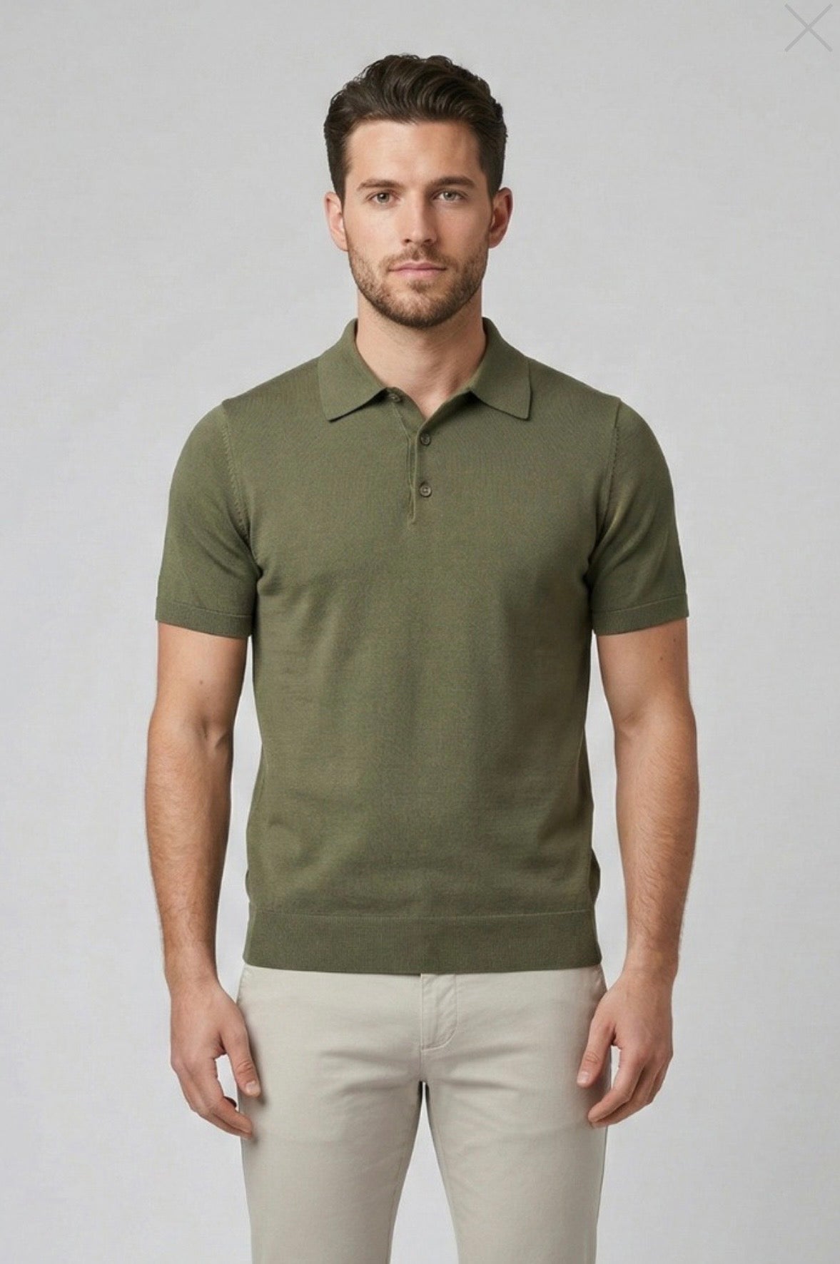 Polo filo di cotone F14 Militare