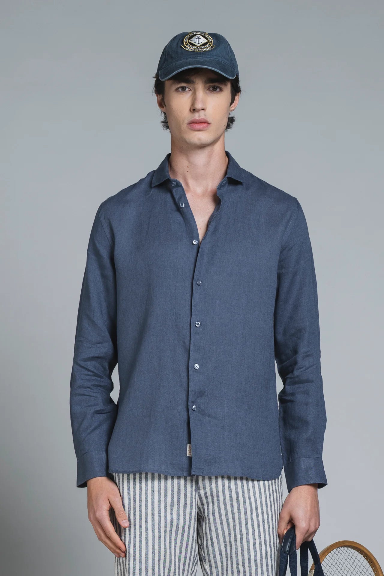 Camicia Riley 100%Lino Denim