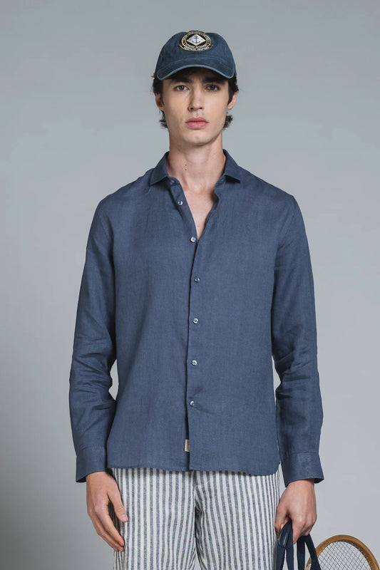 Camicia Riley 100%Lino Denim