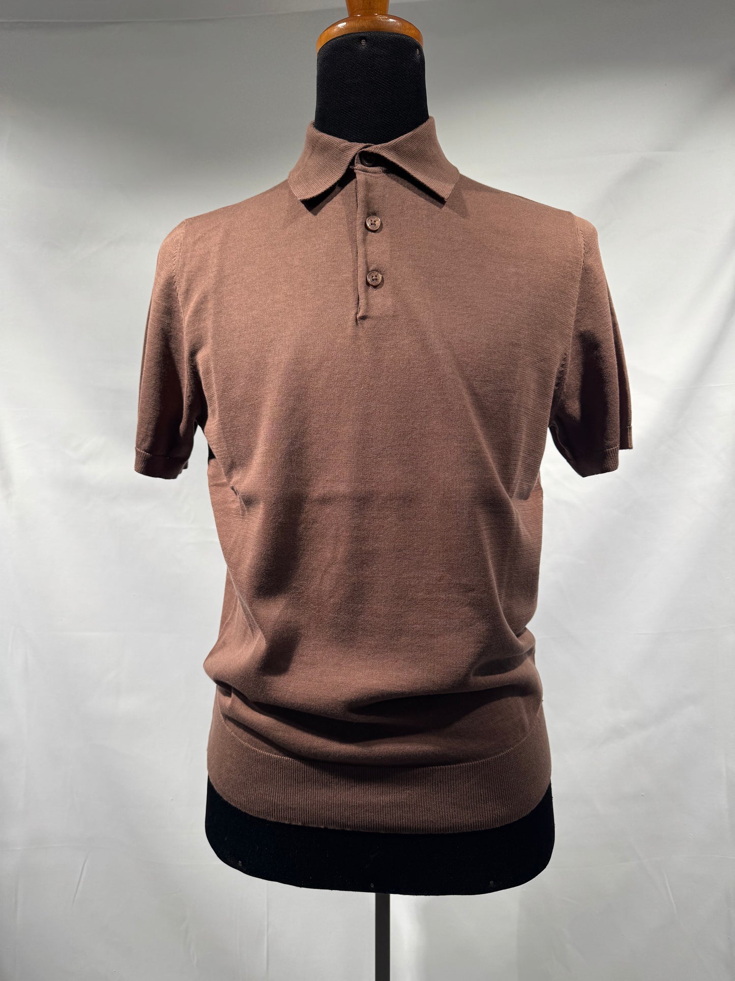 Polo filo di cotone F14 tabacco