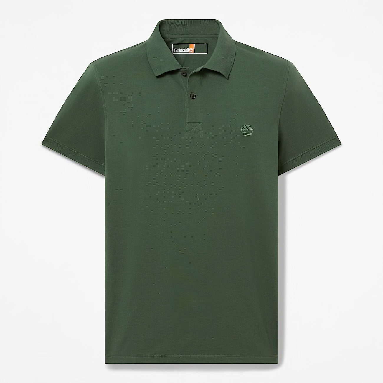 Polo elasticizzata manica corta verde