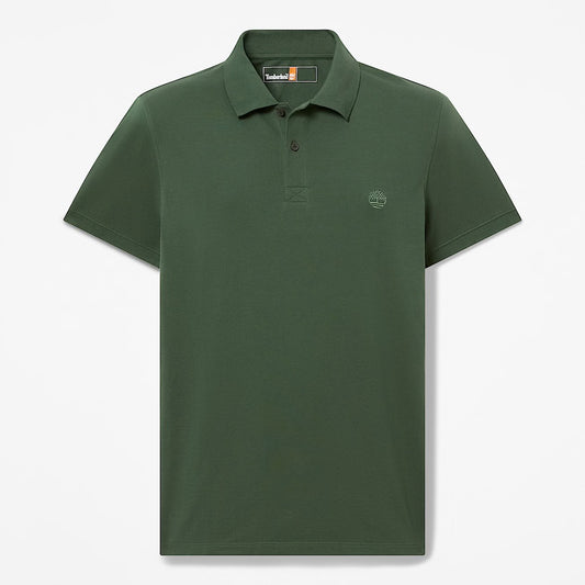Polo elasticizzata manica corta verde