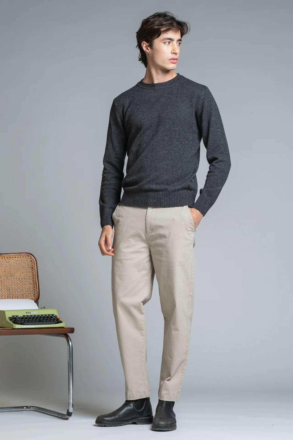 Maglia girocollo lambswool charlie blackboard