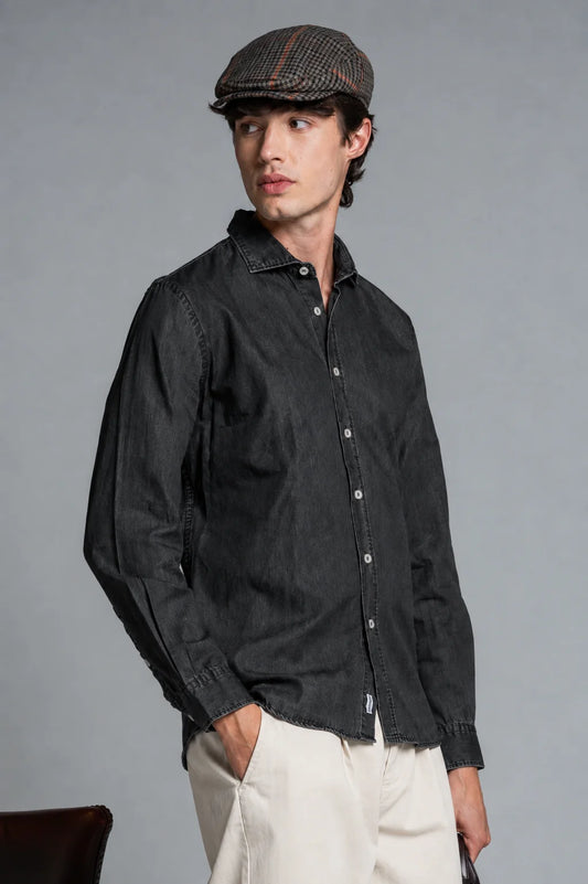 Camicia in denim Riley grigio scuro