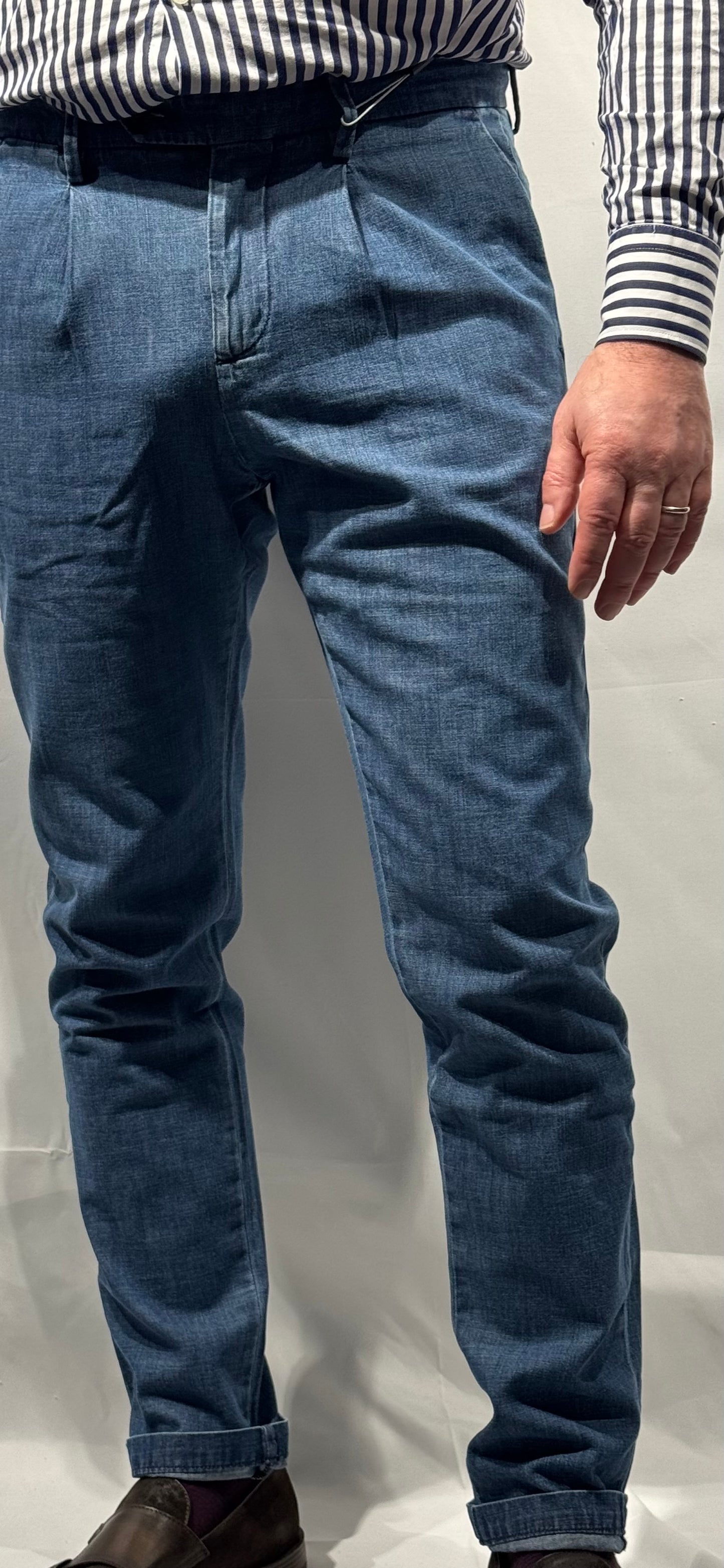 Pantalone effetto denim in cotone T664F