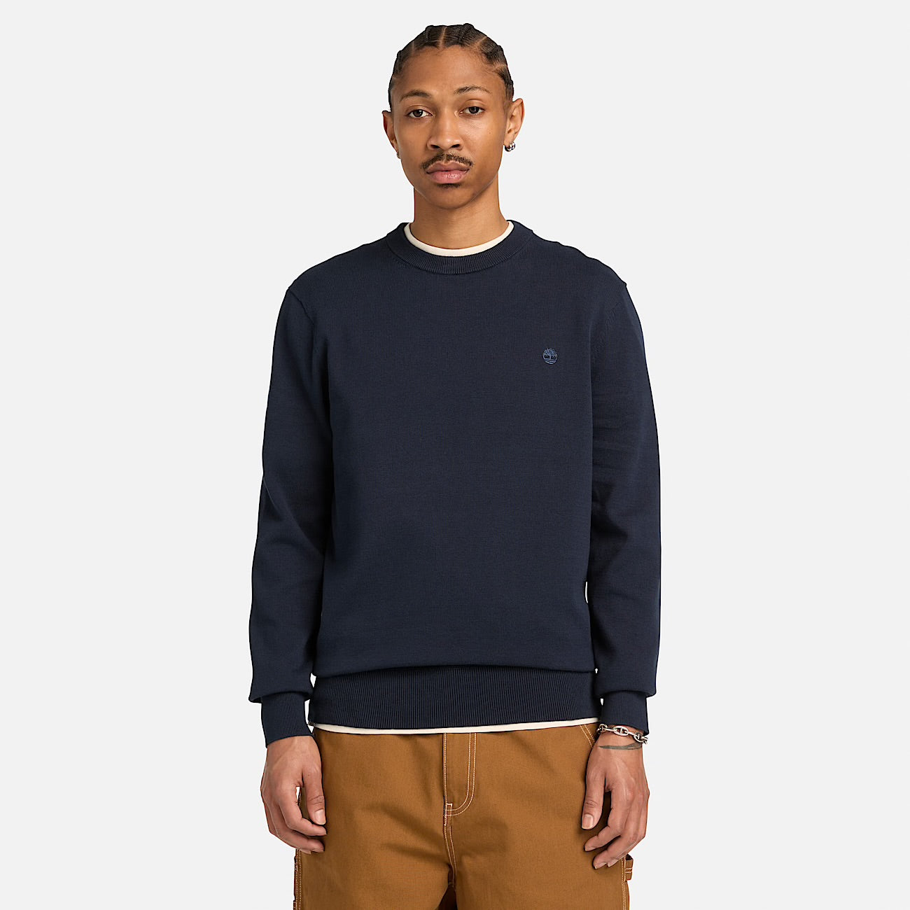 Maglione in Cotone Williams River da Uomo blu