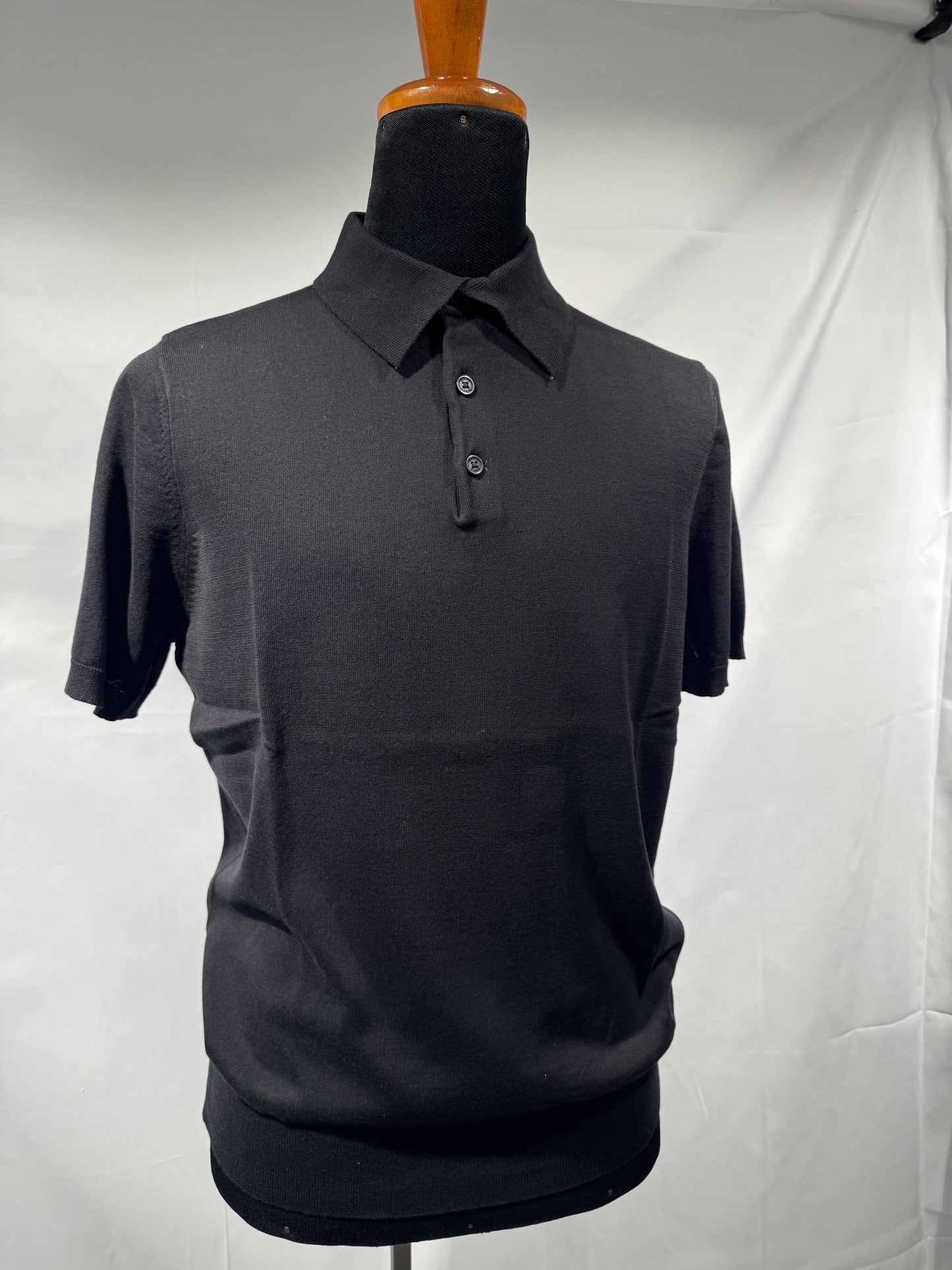 Polo filo di cotone F14 Nero