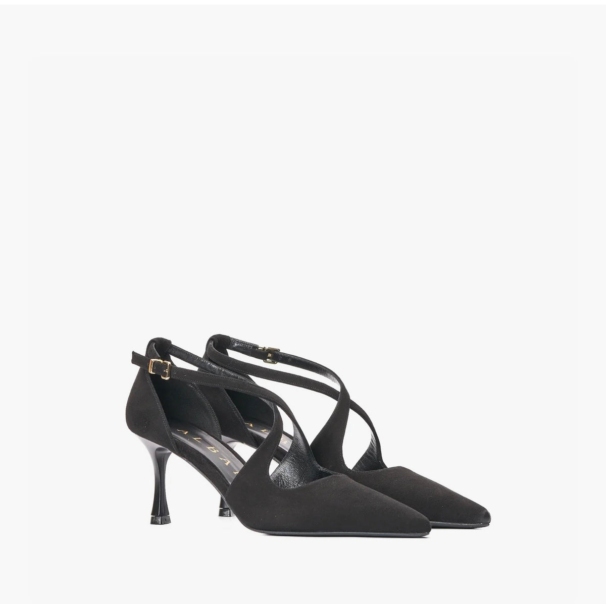 Scarpetta con incrocio 4347 camoscio nero