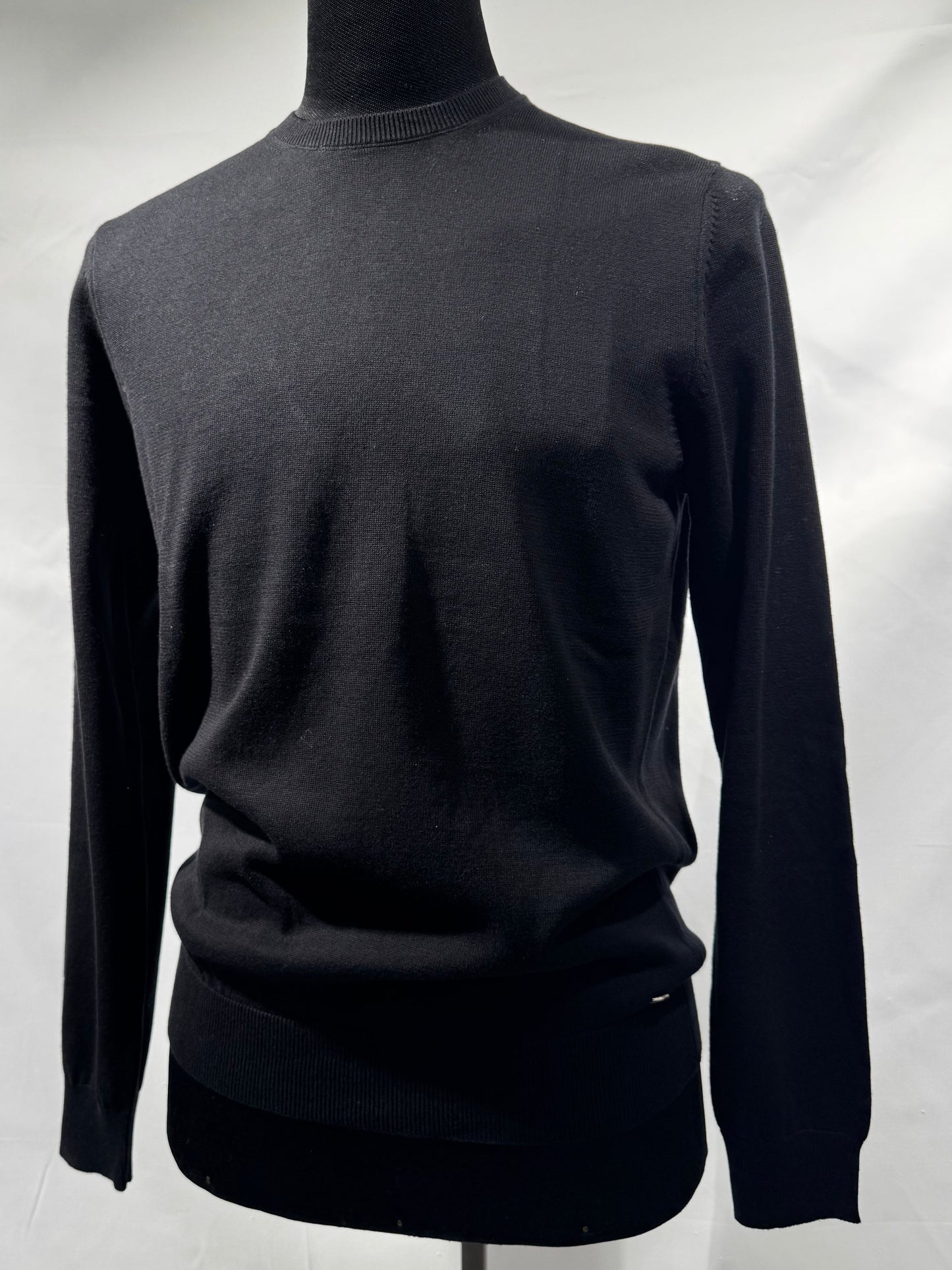 Maglia girocollo cotone nero