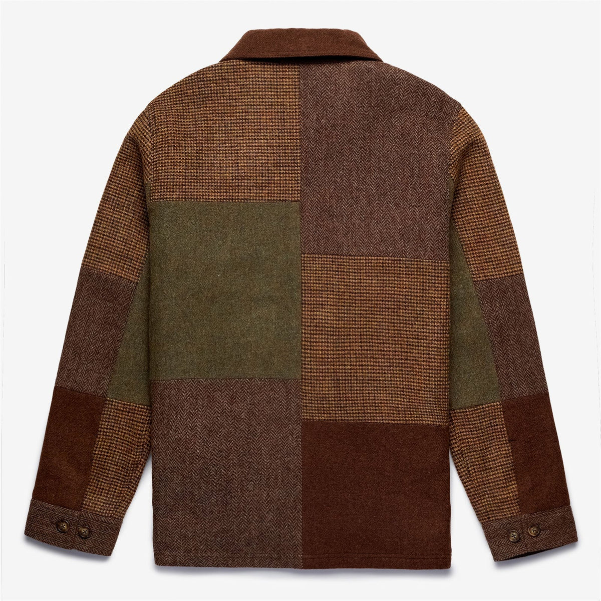 Giacca Dorr patchwork in tweed marrone