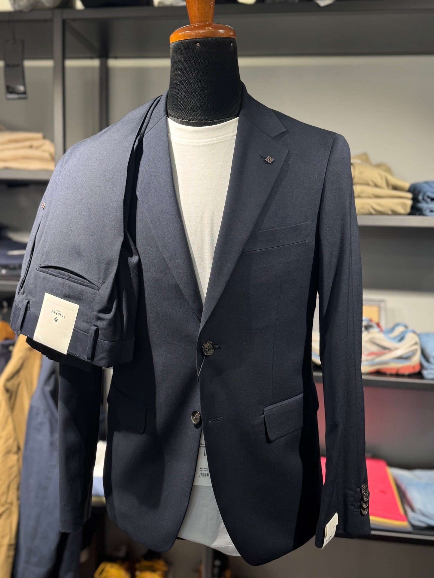 Abito monopetto poliviscosa blu