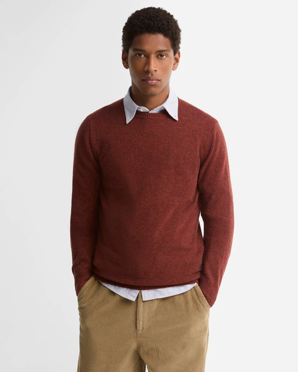 Maglia girocollo Essential toppe mattone