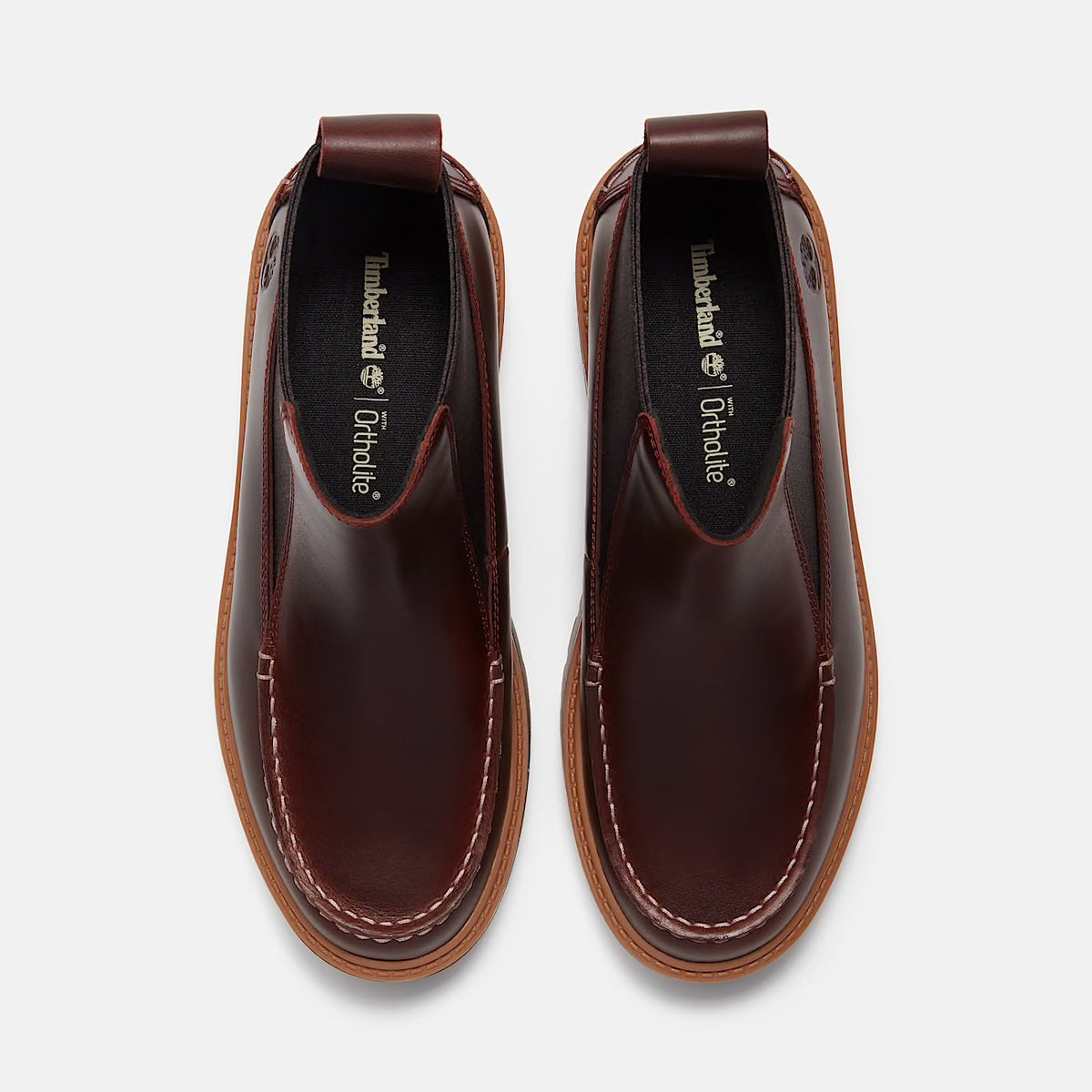 Stivale Chelsea con Plateau Stone Street da Donna in bordeaux