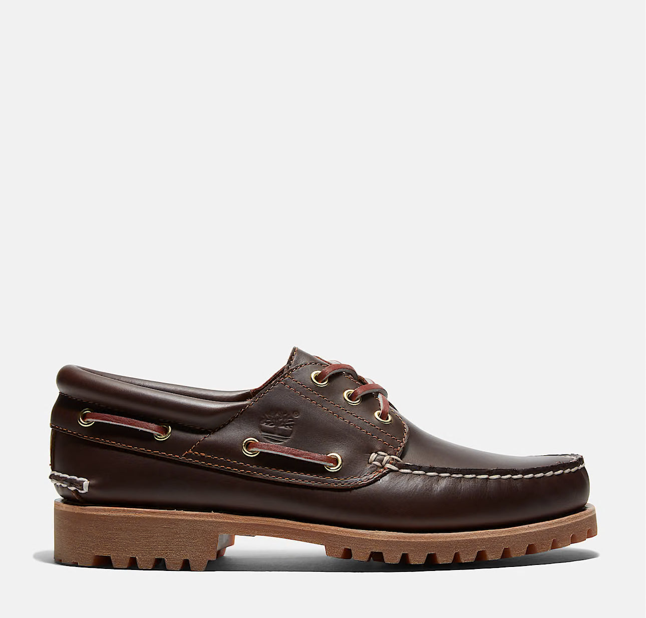 Scarpa da Barca Timberland® Authentic 3-Eye Lug Handsewn da Uomo in marrone